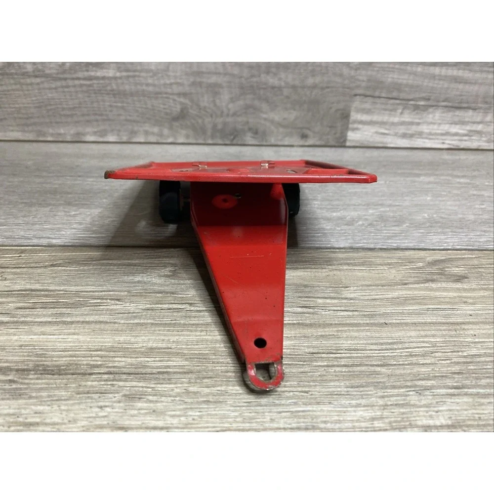 Rare Vintage Tonka Pressed Steel Tilt Bed 2 Wheel Red Trailer